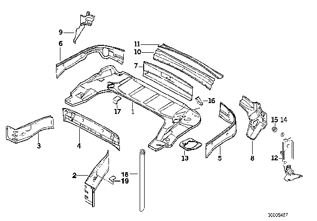 1995 BMW 318i Folding Top Compartment Diagram 1