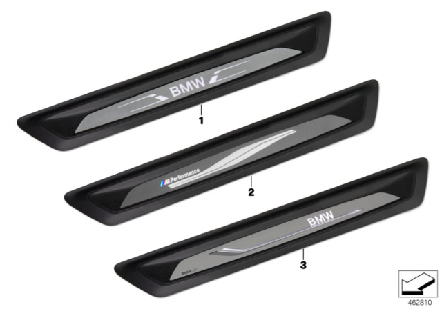 2014 BMW 335i xDrive M Performance Led Sill Cover Strips Diagram for 51472359786