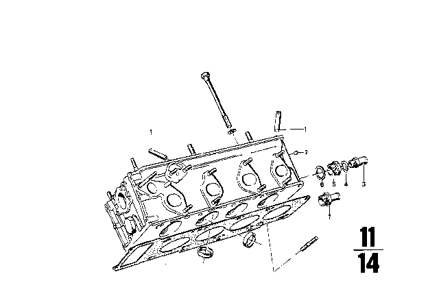 1973 BMW 2002tii Timing Gear - Intake Valve / Exhaust Valve Diagram 1