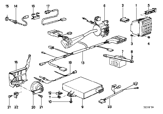 1986 BMW 735i On-Board Computer Diagram