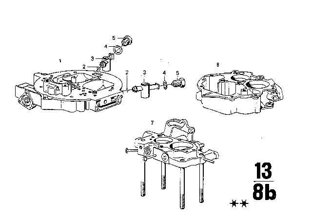 1969 BMW 2500 Carburetor Cap / Piston / Float Diagram 9