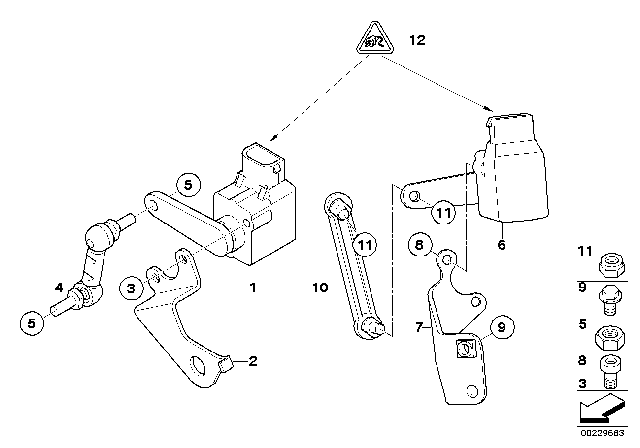 2009 BMW X3 Regulating Rod Diagram for 37143412759