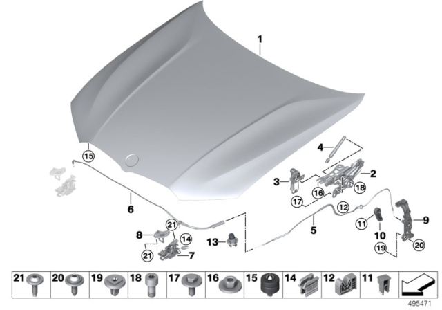2020 BMW 330i xDrive Plug-In Connection Bracket Diagram for 61138038489