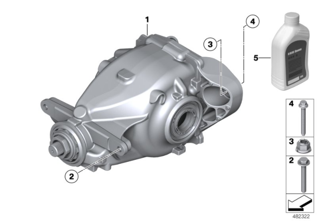 2013 BMW 328i xDrive Rear-Axle-Drive Diagram 1