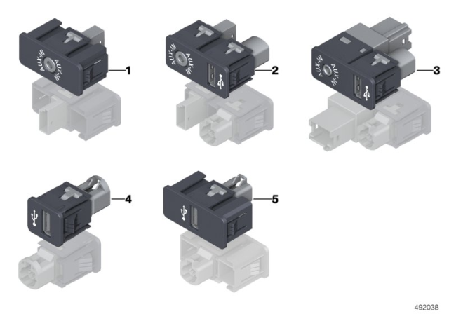 2016 BMW 228i USB Socket Diagram