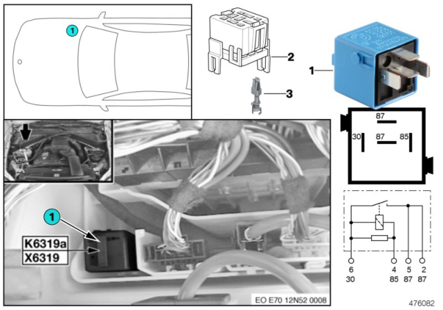 2009 BMW X5 Relay, Valvetronic Diagram