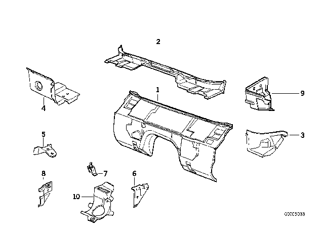 1993 BMW 850Ci Cross Member Diagram for 41118108787