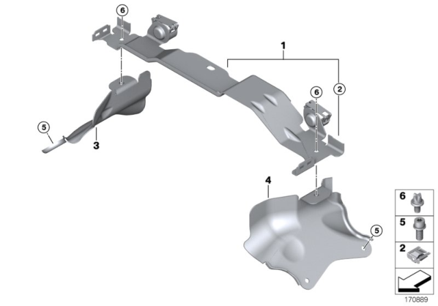 2011 BMW 750Li Bracket, Intake Silencer Diagram