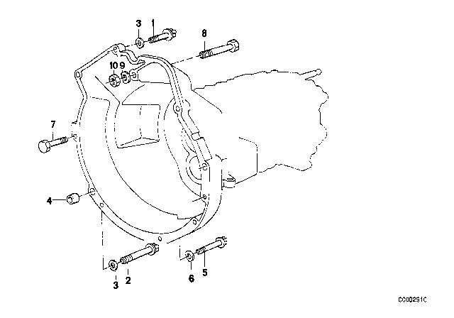 1992 BMW 318i Gearbox Mounting Diagram