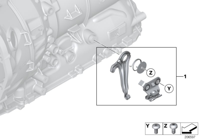 2013 BMW 550i Emergency Release (GA8HP70Z) Diagram