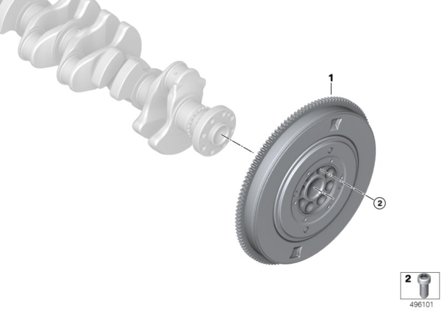 2020 BMW 745e xDrive Flywheel Automatic Diagram