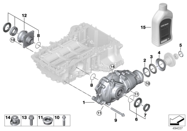 2020 BMW M850i xDrive Final Drive (Front Axle) Diagram