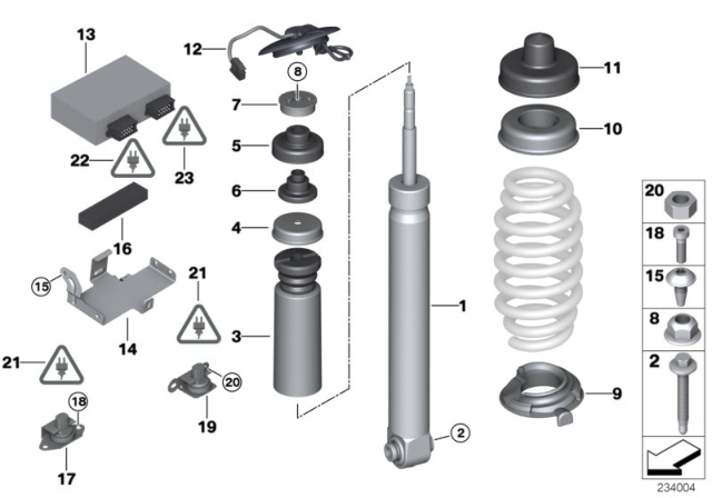 2012 BMW M3 Upper Spring Pad Diagram for 33536764419