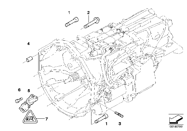 2010 BMW M6 Gearbox Mounting Diagram