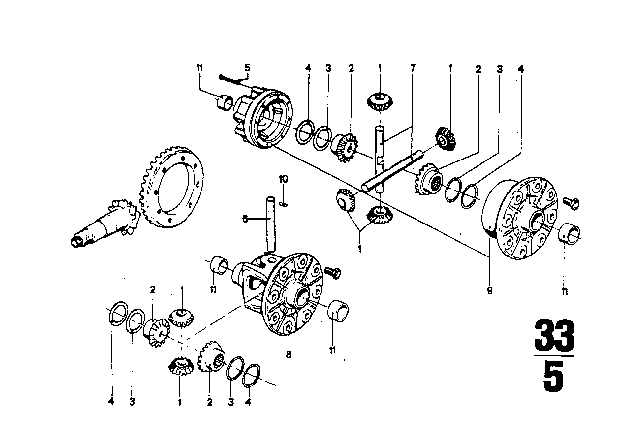 1973 BMW 3.0CS Rear-Axle-Drive Diagram 4