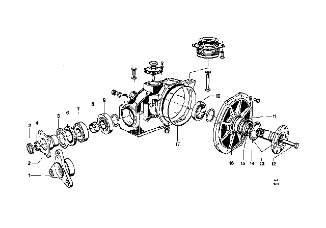 1969 BMW 2000 Rear-Axle-Drive Diagram 3