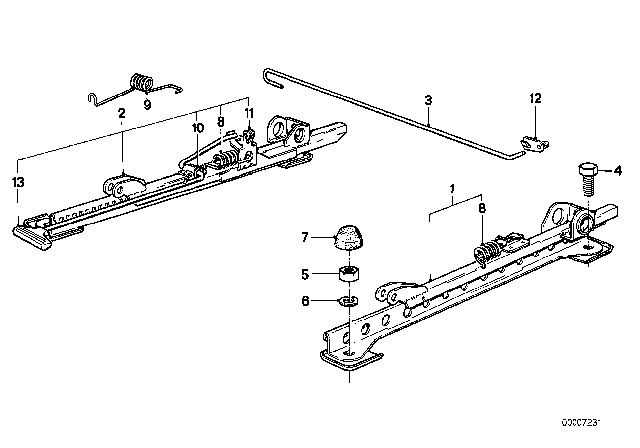 1985 BMW 325e Spring Diagram for 52101916609