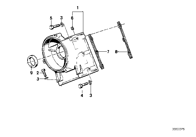 1992 BMW 535i Timing Case Diagram 2