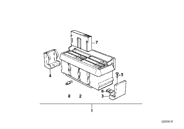 1998 BMW 328i Convertible(E36) Parts For Center Console Cassette Box Diagram