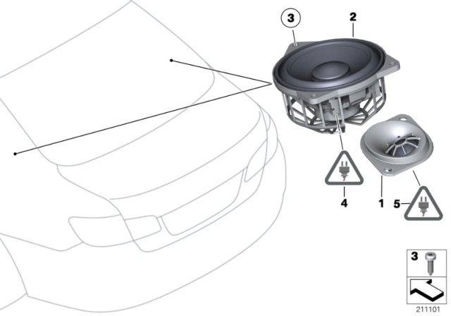 2012 BMW 550i Single Parts For HIFI System Diagram 2