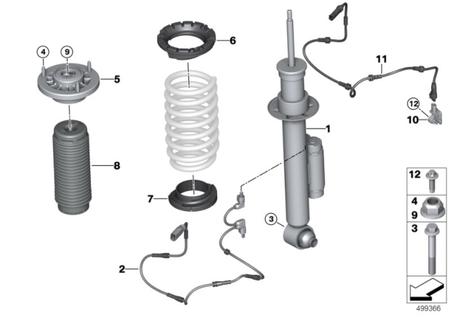 2019 BMW M850i xDrive Spring Strut Rear Var.Damper Control / Control Unit Diagram