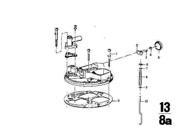 1969 BMW 2500 Carburetor Cap / Piston / Float Diagram 8