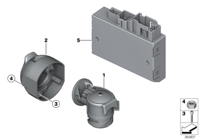 2015 BMW 228i Electric Parts, Towbar Diagram