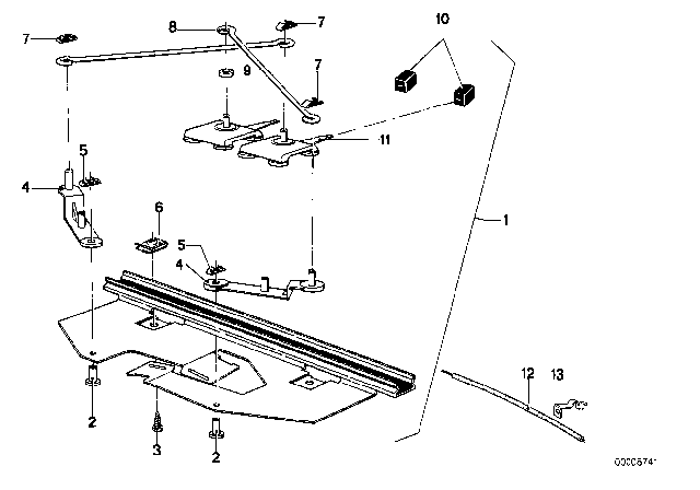 1981 BMW 528i Button Diagram for 64111355533