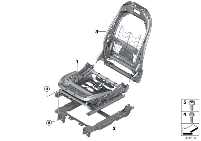 2020 BMW X7 Rear Seat Seat Frame Business Diagram