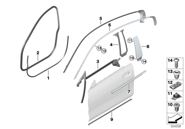 2020 BMW 840i xDrive Gran Coupe SEALING SIDE FRAME LEFT Diagram for 51767435443