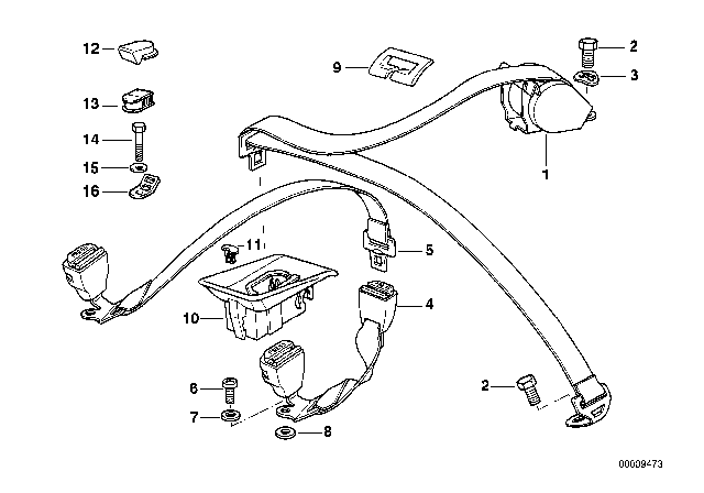 1995 BMW 525i Covering Left Diagram for 72118149189