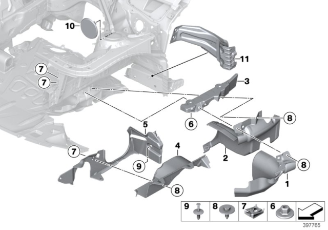 2015 BMW 328i xDrive Mounting Parts, Engine Compartment Diagram 2