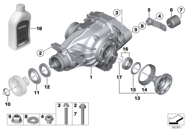 2011 BMW 1 Series M Rearaxle Differential Oil Saf-Xj Booster Diagram for 83222282583