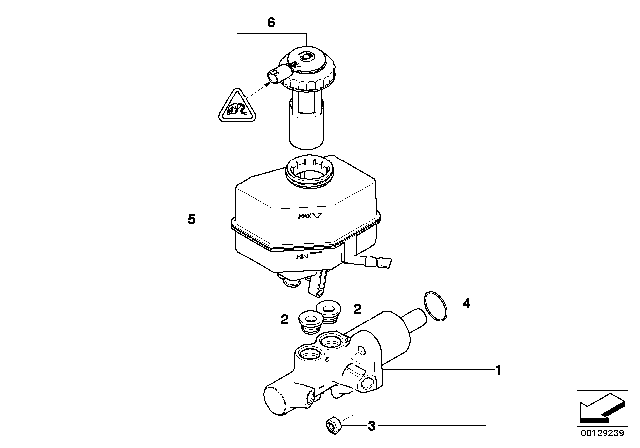 2009 BMW X3 Brake Master Cylinder / Expansion Tank Diagram