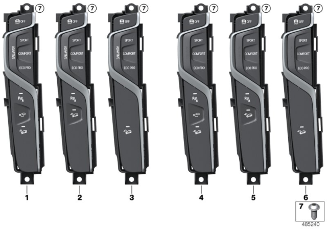 2019 BMW X3 OPERATING UNIT, CENTER CONSO Diagram for 61316843935