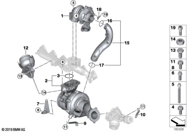 2010 BMW 335d Screw Diagram for 11652243402