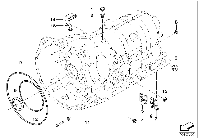 2005 BMW 530i Housing With Mounting Parts (GA6HP19Z) Diagram