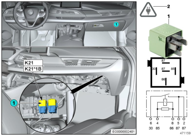 2020 BMW i8 Relay, Transmission Oil Pump Diagram