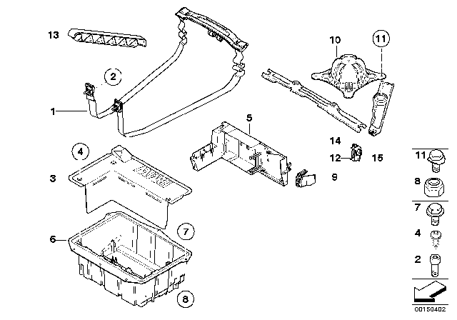 2004 BMW X5 Tension Strap Diagram for 51717025201