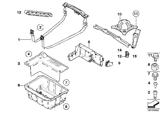 2006 BMW X5 Spare-Wheel Lift / Multifunctional Pan Diagram