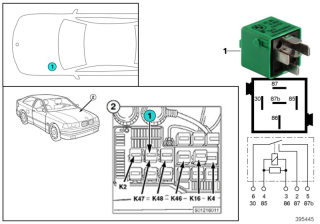 1997 BMW 328is Relay, Fog Light Diagram