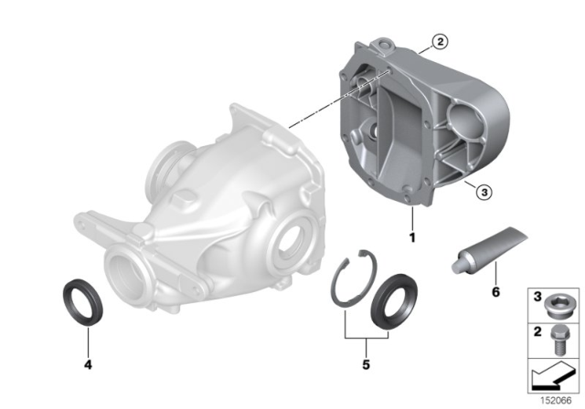 2011 BMW 328i Final Drive, Gasket Set Diagram