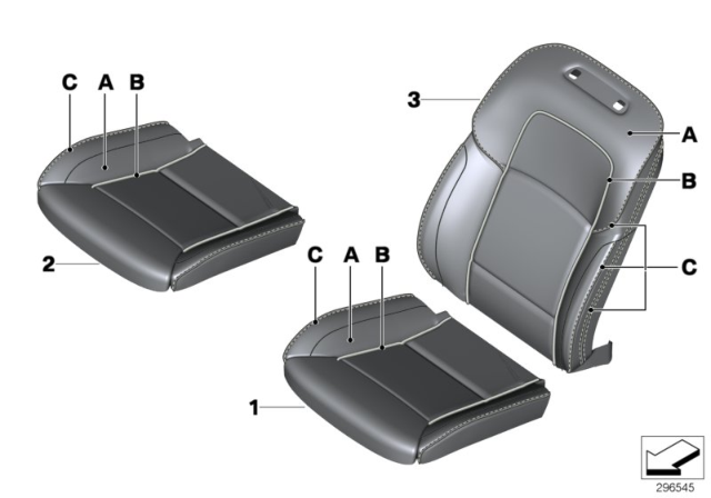 2015 BMW 535i Individual Cover, Leather Comfort Seat Diagram