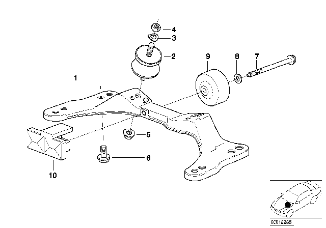 2002 BMW Z3 Gearbox Suspension Diagram