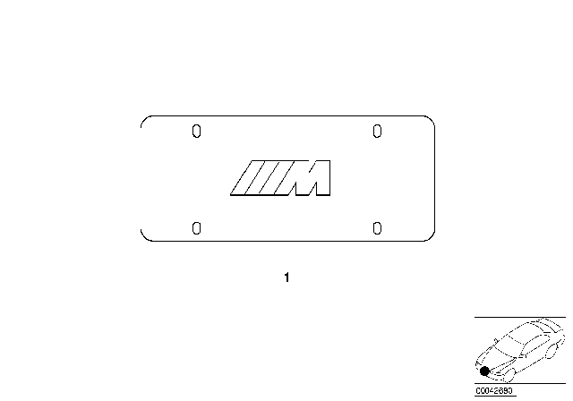 1998 BMW M3 Number Plate Frame Diagram 2