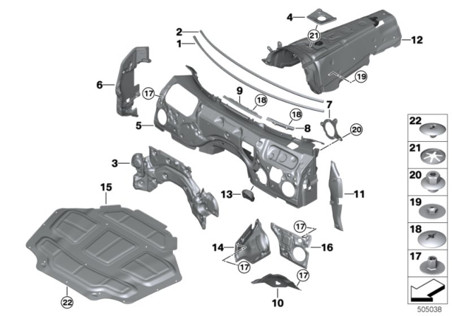 2020 BMW Z4 Sound Insulating Diagram 1