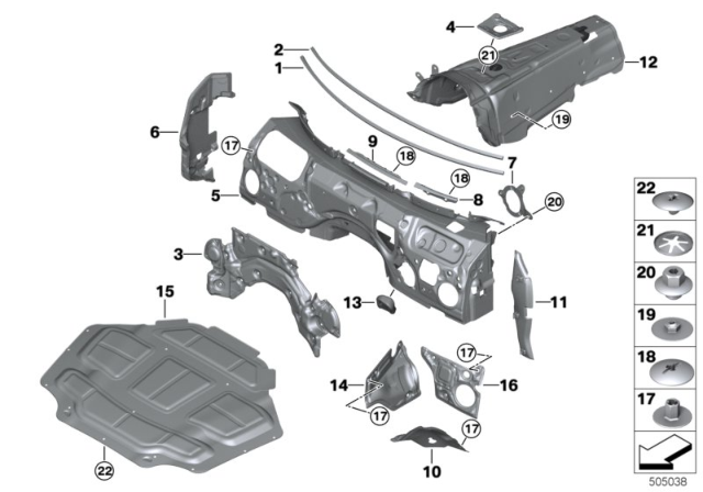 2019 BMW Z4 Sound Insulating Diagram 1