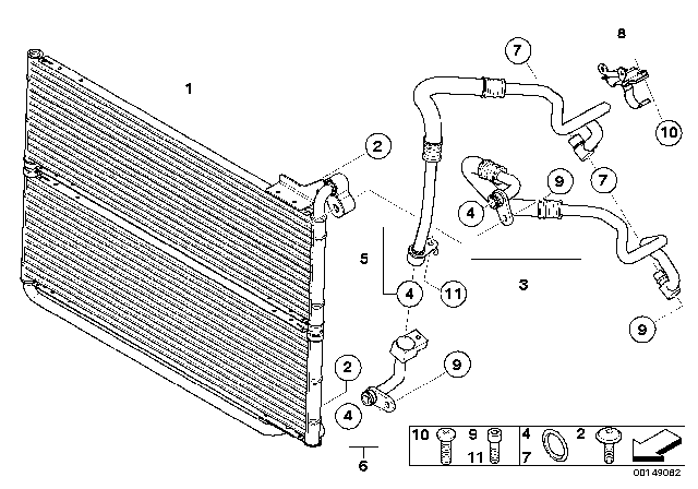 2008 BMW 650i Engine Oil Cooler / Oil Cooler Line Diagram