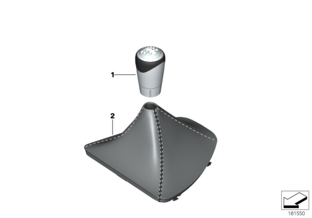 2008 BMW 328i Performance Gearshift Knob Diagram