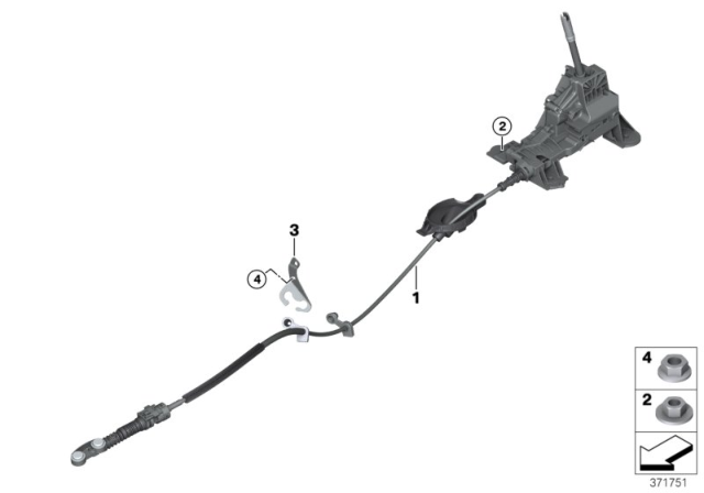 2019 BMW X1 Gearshift Steptronic Diagram